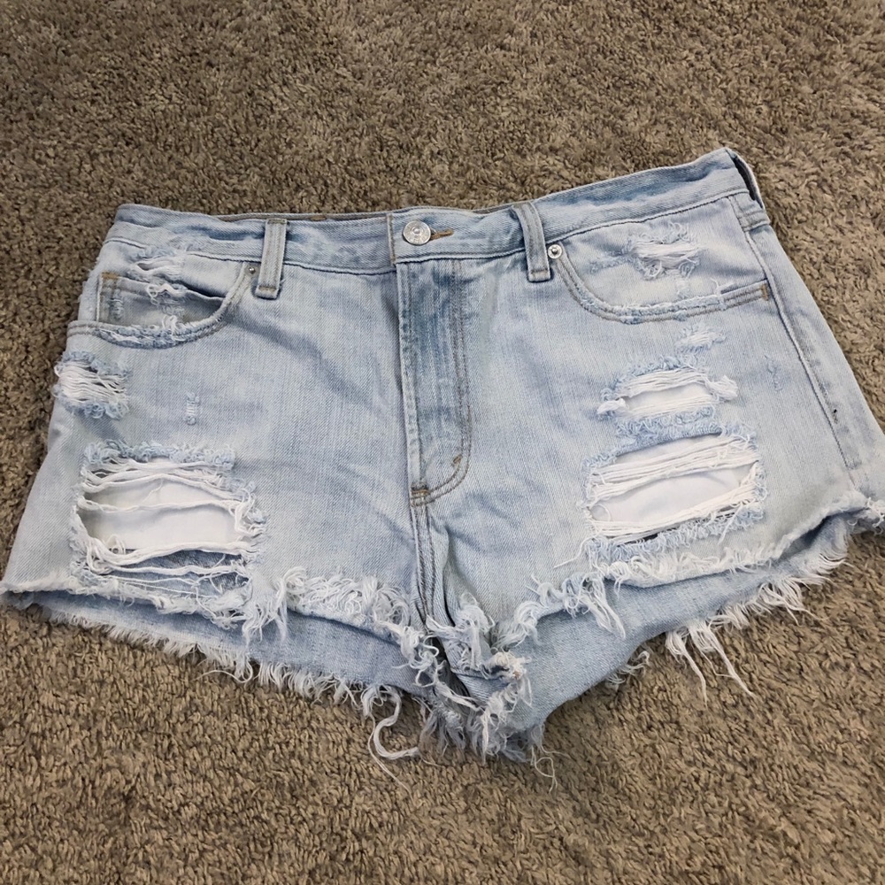 Abercrombie and Fitch ripped jean shorts